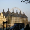 Houses of Parliament. London Eye in background