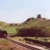with the Swanage steam train