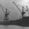 Cranes on Merseyside; from the Mersey Ferry: Liverpool
