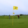 My Son Thom with his Grandad Alan on the 3rd green at Adlington Golf Course
