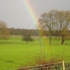 Rainbow over Wartbarrow, Allithwaite, Cumbria