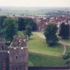 A view of the town Arundel, from Arundel Castle, 1993