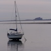 Bamburgh Castle, Northumberland, from Holy Island - November 2004