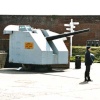 4.5-inch naval gun is ex HMS Zambesi, [sic] dated 1943