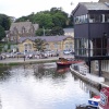 The Leeds Liverpool Canal as it flows through the town of Skipton, North Yorkshire