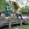 Robin Hood and Little John at the Sherwood Forest Visitors Centre