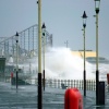 Blackpool during a winter storm.