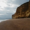 Cliffs along the beach at Burton Bradstock, Dorset