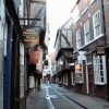 The famous 'Shambles' in the city of York