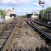 Lincoln Railway Station, viewed from the level crossing on High Street