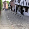 Steep Hill, Lincoln. These two buildings date from the 12th Century.