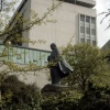 Statue of J. B. Priestley outside the National Museum of Film, Photography and TV. Bradford.