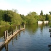 View of the Thames from the Boulters Lock Bridge, Maidenhead, Berkshire.