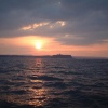 Sunset over Scarborough Castle, North Yorkshire