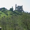 Corfe Castle on hill