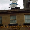 Boy and Barrel Sign above the Boy and Barrel Inn, Huddersfield.