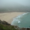 Misty day at Porthcurno, Cornwall
