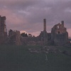 Coity Castle at dusk, south wales uk
