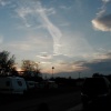 Sunset over Skirlington Caravan Park, Skipsea