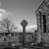Graveyard and church on Holy Island, Northumberland