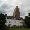 Houses & Church in Background