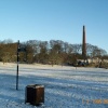 Barrow Bridge Chimney across Moss Bank Park, Bolton, Greater Manchester
