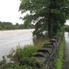 Ribble in flood at West Bradford (July 2004), Lancashire