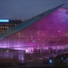 Purple lit Urbis in Manchester
