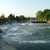 Boulters Weir. Ray Mill Island. Maidenhead. Berkshire.