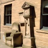 Grandads Clock and Chair 1992, by Timothy Shutter, Chapel Street, Bradford.
