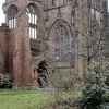 Bombed ruins of the Old Cathedral in Coventry.