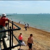 Southampton Water from Royal Victoria Country Park, the old pier would have been here.