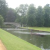 Punting in the canal behind King's college chapel, Cambridge