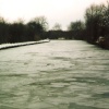 The Grand Union Canal (frozern over) at Perivale, Greater London.