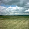 Part of the South Downs seen from a train leaving Littlehampton.