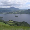 View of Keswick and Derwent Water from atop Cat Bells