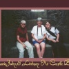 With friends taking a break on the ancient steps of Castle Bolton