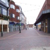 Looking towards The main railway Station, Town centre, Grimsby