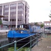 The Barge Pub, converted for an old river barge and moored at the River Head top Town, Grimsby
