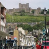 Dover Castle seen from town