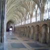 Interior view of hallway in Gloucester Cathedral used in Harry Potter films