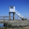 Shelter on the causeway to Lindisfarne