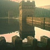 Sunrise over the Howden Dam in The Derwent Valley. Derbyshire August 05
