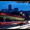 Dusk in Durham City, looking towards the Cathedral. 8th Sept. 2005.