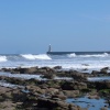 Lighthouse at the mouth of the River Tyne.  Taken from Tynemouth beach, North Tyneside.