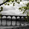 The Railbridge crossing Forder Estuary at Saltash: Saltash, Cornwall, England