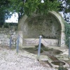Unadorned well at Tissington, Derbyshire. - November 2004