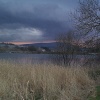 Evening rain clouds approaching Pendle Hill.