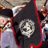 Comrie Pipe Band during Canada Day in Comrie