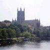 Worcester Cathedral & River from Severn Bridge